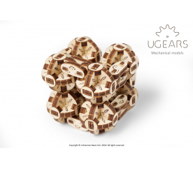 Ugears 3D dřevěné mechanické puzzle Kostka Flexi