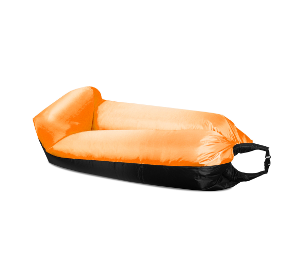 Aga Nafukovací vak LAZY BAG 230x70 cm Černý/Oranžový