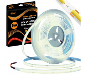 LED pásek COB Neon 24V - 528D - 15W/m - IP20 - 1650lm - 5m - studená barva