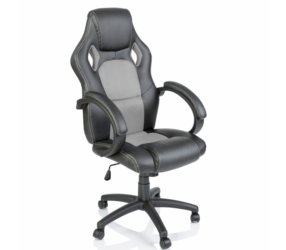 Tresko Herní židle Racing Black - Silver