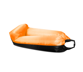 Aga Nafukovací vak LAZY BAG 230x70 cm Černý/Oranžový 2DAZ470 - II. JAKOST