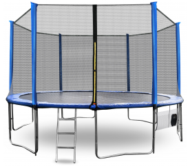 Aga SPORT PRO Trampolína 430 cm Modrá + ochranná síť + žebřík + kapsa na obuv