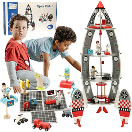 Aga Dětská dřevěná raketová loď