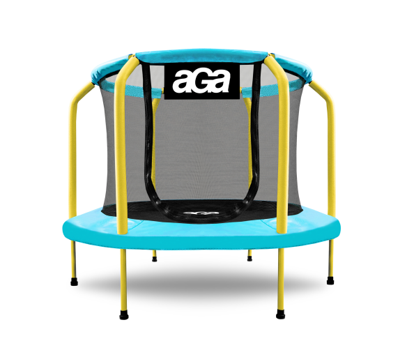 Aga Dětská trampolína 150 cm Světle modro-žlutá