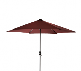Aga Slunečník CLASSIC LED+integrovaná USB nabíječka 300 cm Dark Red