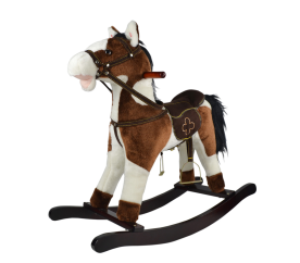 Houpací hnědobílý kůň 46 cm