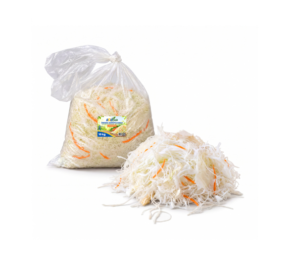 Čerstvé bílé zelí jemně krouhané bez košťálů 10 kg s mrkví