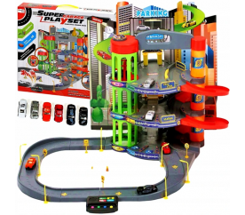 Aga4Kids Dětská patrová garáž s autíčky