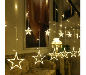 LED světelný závěs HVĚZDY - 2,5 m