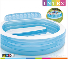 Rodinný bazén INTEX s lavičkou 229 cm x 218 cm x 79 cm