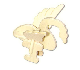 Woodcraft Dřevěné 3D puzzle mini skládačka labuť