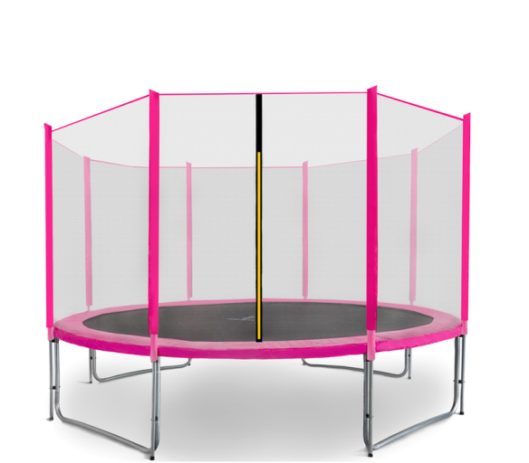 Aga SPORT PRO Trampolína 366 cm Pink + ochranná síť