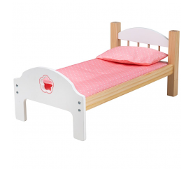 Bigjigs Toys Dřevěná postýlka pro panenky