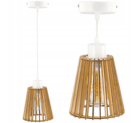 LED stropní svítidlo LUCA04 - 1xE27 - WHITE WOOD