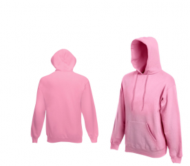 Fruit Of The Loom HOODED SWEAT Light Pink