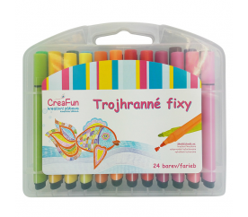 Trojhranné fixy 24 barev