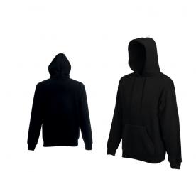 Fruit Of The Loom HOODED SWEAT Black