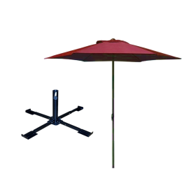 Aga Slunečník CLASSIC 200 cm Dark Red + stojan