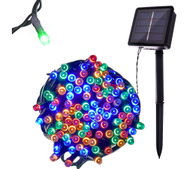 Aga Solární řetěz 22m 200LED Vícebarevný