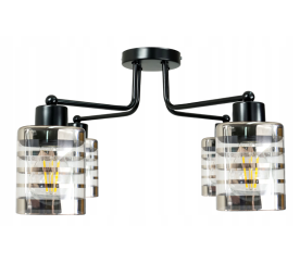 Závěsná lampa DRON 4xE27 - SKLENĚNÁ KOSTKA