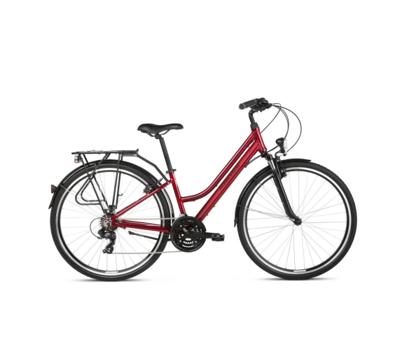 KROSS Dámské kolo TRANS 1.0 28" Rubínové/Černé