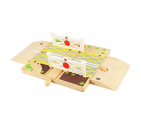 Bigjigs Rail Dřevěné autodráhy železniční přejezd s brankami poškozený obal