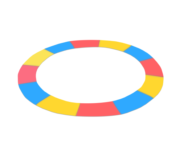 Aga Kryt pružin na trampolínu 366 cm Trikolóra