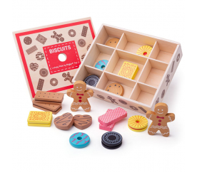 Bigjigs Toys Box s dřevěnými sušenkami