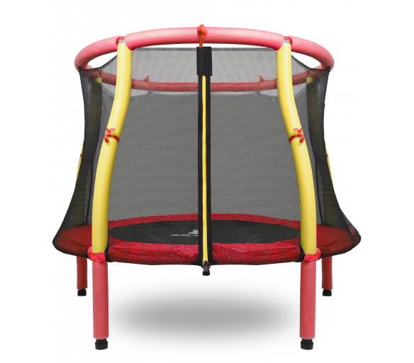 Aga Dětská trampolína 116 cm Červeno-žlutá + ochranná síť