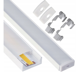 LED hliníkový profil 1m bílý přisazený - sada
