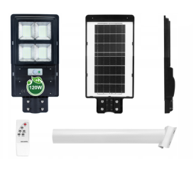 Pouliční LED solární lampa Lantern ID296 120W + držák a dálkové ovládání