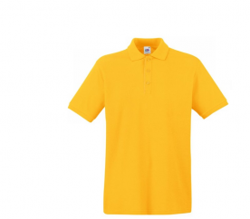 Fruit Of The Loom Tričko PREMIUM POLO Sunflower Velikost: XL