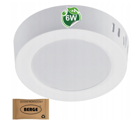 Přisazený kulatý LED panel 6W - 660lm - neutrální barva