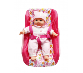 Panenka Bambolina s autosedačkou 30 cm