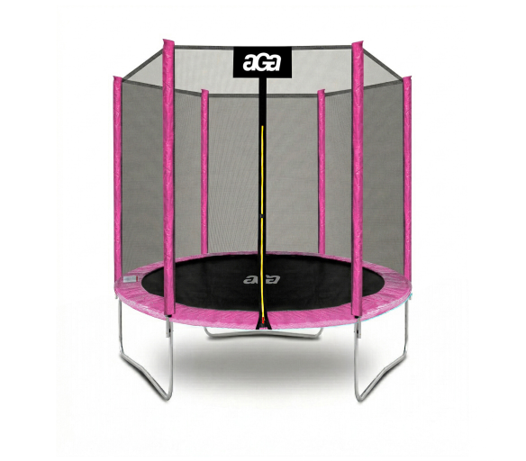 Aga SPORT TOP Trampolína 180 cm Růžová + ochranná síť - II. JAKOST