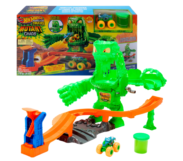 Hot Wheels Monster Trucks Mutant Chaos Monster Takedown JMK90