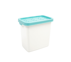 Doloni Úložný box s víkem 28x18,6x27,2 Bílý/Tyrkysový