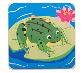 Bigjigs Toys Vkládací puzzle životní cykly žáby