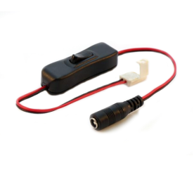 Konektor s vypínačem 2,1x5,5 pro LED pásky 10mm ver-2