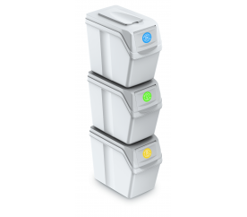 Aga Odpadkové koše SORTIBOX 3x25l Bílé