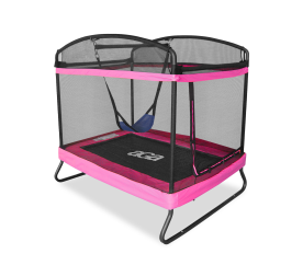 Aga Obdélníková trampolína 122x183 cm Růžová 2TR006