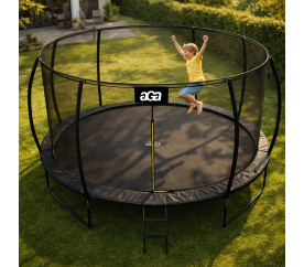 Aga SPORT EXCLUSIVE Trampolína 430 cm Černá + ochranná síť + žebřík - II. JAKOST