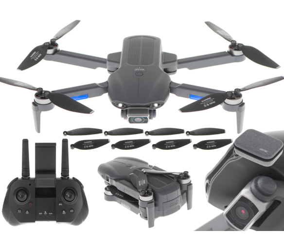 Aga Dron RC F9 6K HD kamera GPS wifi dosah 2000 m šedý