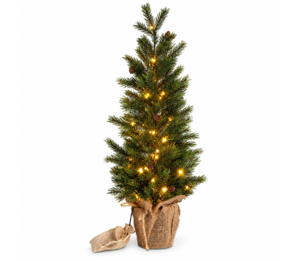 Aga Umělý vánoční stromek v květináči 70 cm s LED osvětlením
