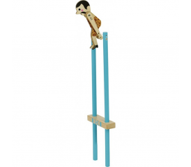 Vilac Dřevěný akrobat Salto 1 ks modrý