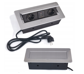 Zapuštěná zásuvka 2x230V + 2xUSB