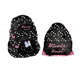 Paso Školní set tříkomorový batoh + vaku na záda Minnie