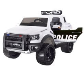 Elektrické autíčko FORD RANGER POLICE s dálkovým ovládáním a megafonem PA0225 Bílé