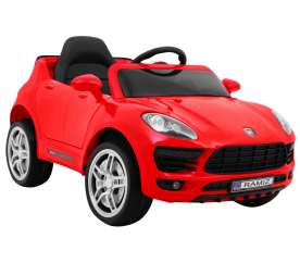 Turbo-S bateriové auto pro děti Červené + Dálkové ovládání + Pomalý start + EVA kola + Rádio MP3