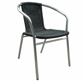 Linder Exclusive Zahradní ratanová židle MC4601 Stříbrná/Černá